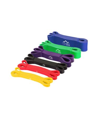 JDDZ SPORTS Pull up Resistance and Assist Bands Workout Bands - 6 Pack