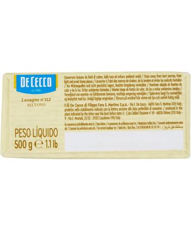  De Cecco De Cecco Italy.Lasagne Set of 6 bottles of varnish 6 x 500 g - Buy Online on GoSupps.com