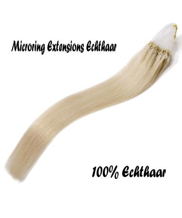 40cm Platinum Blonde Microring Extensions - Remy Real Hair Loop Extensions | 50g 100 Strands - #60 - Buy Online on GoSupps.com