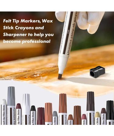 Furniture Markers Touch Up Wood Filler Floor Scratch Repair Kits Set of 17-Markers and Wax Sticks with Sharpener Kit for Funiture Repair Floor Scratch.Touch Up Repair System Set Wood Restore Pack 8+8 Colors - Buy Online on GoSupps.com