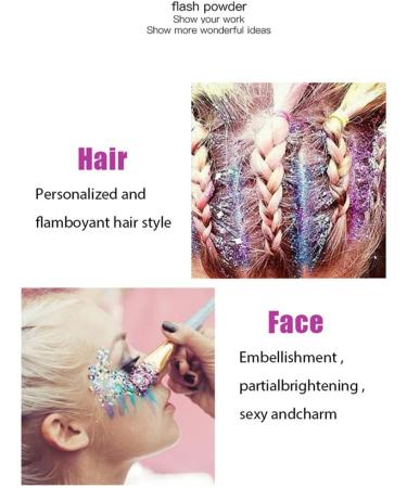  Uposao Body Glitter Gel Mermaid Glitter Liquid Eyeshadow Long Lasting Waterproof Glitter Cosmetic Face Hair Nail Body Lotion for Festival Party Makeup Decoration 50ml - Buy Online on GoSupps.com