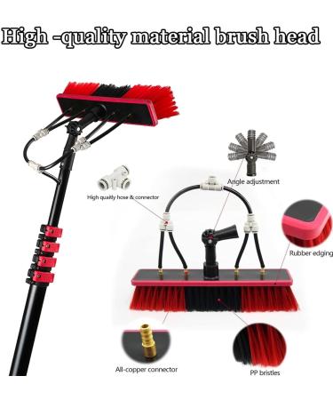 Window Cleaning Pole Water Fed Telescopic Brush Extendable Cleaner Conservatory Roof Suitable For Photovoltaic Panel Cleaning Windows Trucks 55cm Brush Head 12M/39FT - Buy Online on GoSupps.com