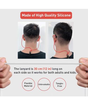 Vivtone Anti-Lost Lanyard for BTE Hearing Aids - Set of 2 White Clips for Seniors and Kids - Buy Online on GoSupps.com