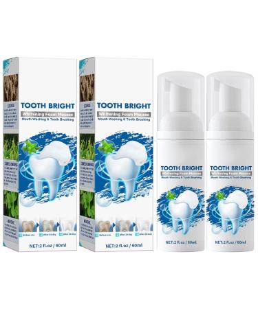 Teeth Whitening Mousse, Squeeze Type Foam Toothpaste, Oral Care Teeth, Deep Cleaning Gums, Remove Tooth Stains, Fresh Mouth (2pcs)