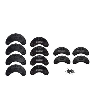 6 Pairs of Heel Tap Replacement with Nails - Medium Large Extra Large (2 Pairs Each Size)
