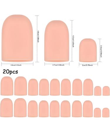 20 Pcs Toe Caps & Gel Cushions - Protective Toe Plaster for Blisters & Corns | Comfortable Foot Care Accessories - Buy Online on GoSupps.com
