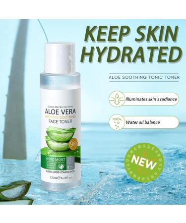 Face Toner 98% Aloe Vera Toner Face Moisturizer for Women Natural Aloe Vera Extract Korean Skincare for Deep Skin Hydration Promote Pore Minimizer&Exfoliating with Hyaluronic Acid Aloe Vera Gel - Buy Online on GoSupps.com