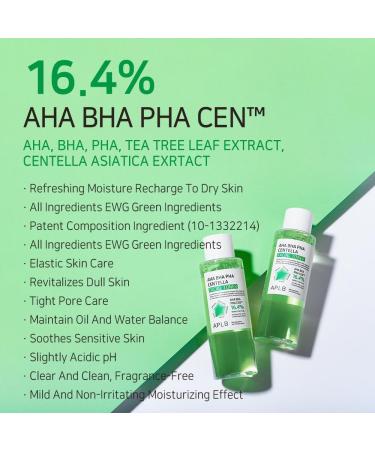 APLB AHA BHA PHA Centella Facial Toner | Revitalize & Exfoliate Skin | Korean Skincare 16.4% | Gentle Texture Improvement - Buy Online on GoSupps.com