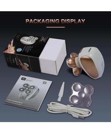 Rechargeable Electric Razor for Women - Waterproof Painless Shaver for Legs, Face, Bikini, and Body - Cordless Hair Remover with Detachable Head - Wet and Dry Use - Buy Online on GoSupps.com