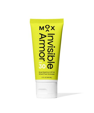 Mox Invisible Armor SPF 30 Sunscreen (2.0 oz) - Daily Mineral Zinc Oxide Sunscreen - Broad Spectrum Sun Protection - Goes On Easy - Rubs in Clear - With Moisturizing Shea Butter and Aloe Vera