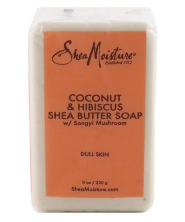 Shea Moisture Soap 8 Ounce Bar Coconut & Hibiscus Shea Butter (235ml) (6 Pack)