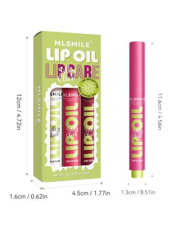 Shop 3 Colors Butter Gloss Lip Oil - Tinted Plumping Hydrating Lipstick & Long Lasting Lip Balm Set | International Shipping - Buy Online on GoSupps.com