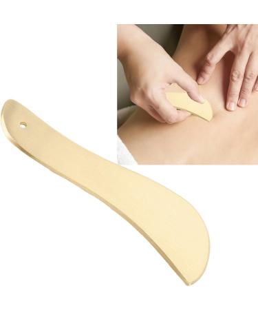 Saluaqui Brass Gua Sha Facial Tool | Skin Lift Massage & Beauty Tool for Face & Shoulders - Buy Online on GoSupps.com