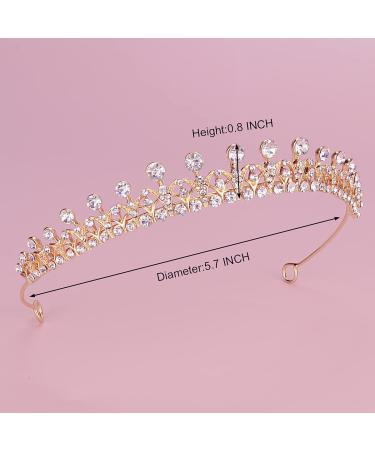 Hapdoo Elegant Princess Crown - Lightweight Small Tiara for Women, Girls - Prom Queen, Birthday, Wedding, Bachelorette Party Tiara - Buy Online on GoSupps.com