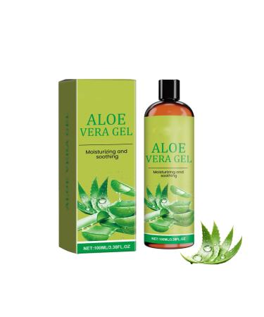 100% Pure Aloe Vera Gel Anti-Aging Facial Care Organic Aloe Vera Gel from freshly cut 100% Pure Aloe - For Face Skin Hair Sunburn relief
