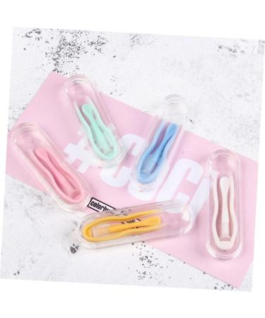 Minkissy 18-Sentence Contact Lens Container Set Soft Tool & Tweezers for Safe Contact Removal Green Contact Lens Accessories (3 Pieces Random Colors) - Buy Online on GoSupps.com