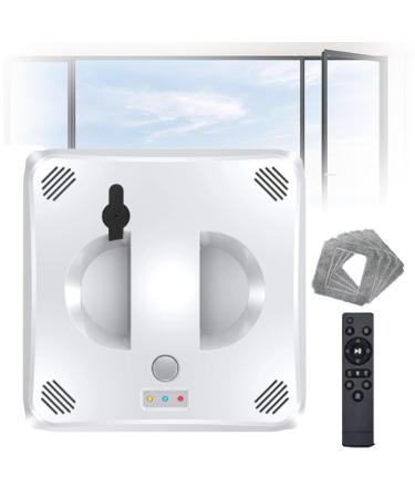 emobwdy Window Cleaner Robot 40ml Water Tank/Dual Water Spray 3000pa Strong Suction Smart Window Glass Cleaning Robot Support Remote Control Robot Window Cleaner For Outdoor/Indoor White