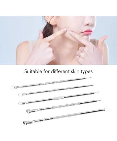Qukaim Face Zit Remover Tool Blackhead Remover Tool Set Stainless Steel Comedone Extractors for Face and Nose 5 Piece Kit - Buy Online on GoSupps.com