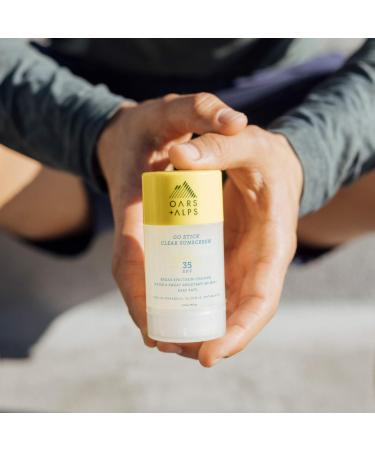 Oars + Alps Go Stick Clear SPF 35 Face Sunscreen with Vitamin E | Water and Sweat Resistant | TSA Friendly | 1.7 Oz - Buy Online on GoSupps.com