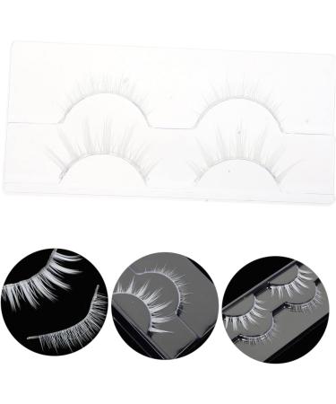 Beavorty 2 Pairs White False Eyelashes Natural Eyelashes Fake Eyelash White Eyelashes Wispy Fluffy Eyelashes Fake Lashes Natural Women False Eyelashes Miss Hand Made Chemical Fiber Decorate - Buy Online on GoSupps.com