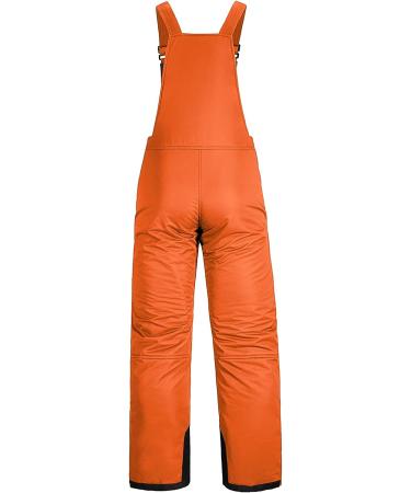 GEMYSE Men's Waterproof Ski Bib Overalls - Insulated Snow Pants | Classic Orange Black - Medium - Buy Online on GoSupps.com