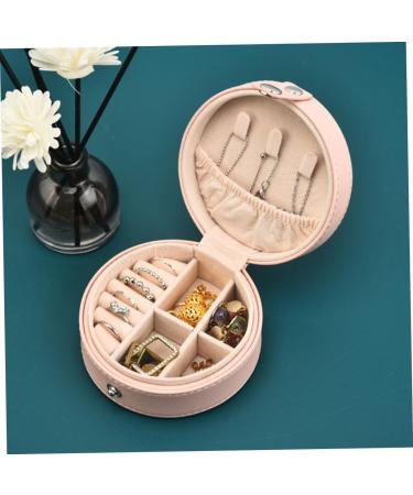 Zerodeko 2pcs Portable Jewelry Box Mens Earring Men Earring Small Earrings Container Girl Jewelry Earring Case Hoop Earrings for Girls Small Containers Watch Box Leather Travel Vintage 10X10X5CMx2pcs Pinkx2pcs - Buy Online on GoSupps.com