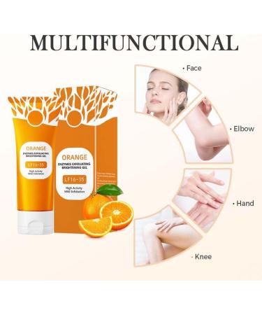 Gel Exfoliant Orange pour le Visage et Le Corps Nettoyage en Profondeur des Pores limination des Points Noirs Soin Hydratant pour la Peau Gommage Naturel L'orange (2 PCS Orange) 2 PCS 1 unit (Lot de 1) - Buy Online on GoSupps.com