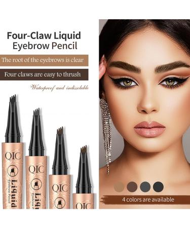 2024 New Magic Eyebrow Pencil with 4 Fork Tip 3D Microblading Eyebrow Pencil Natural Makeup Fine Stroke Magic Eyebrow Pencil Long-Lasting Natural Waterproof Eyebrow Pencil Stay on All Day Grey + Light Coffee - Buy Online on GoSupps.com