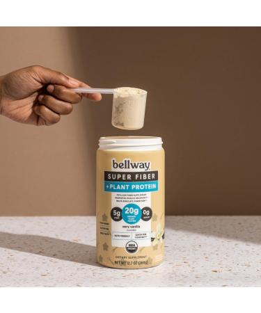 Organic Bellway Fiber Super Powder with 20g Plant Protein - Very Vanilla 12.7oz - Buy Online on GoSupps.com