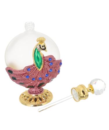 COLLBATH Glass Sample Vials Glass Perfume Container Empty Scent Bottle Perfume Sample Bottle Fragrance Container Retro Frosted Perfume Bottle Glass Aroma Bottle Household Fancy Travel Metal