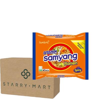 Samyang Ramen Original Flavour Korean Instant Noodles Soup 120g (Pack of 10) HALAL & VEGAN