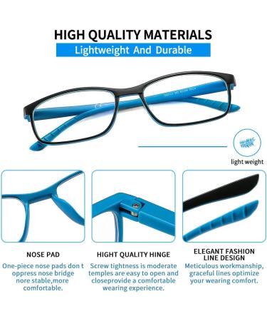 Suertree Blue Light Readers 3 Pack - Filter Glasses for Computer Use | 1.5x Diopter | Women & Men - Buy Online on GoSupps.com