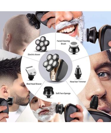 Premium 5-in-1 Electric Razor for Men | Waterproof Shaver Hair Trimmer & Nose Hair Groomer - Rechargeable USB - Buy Online on GoSupps.com