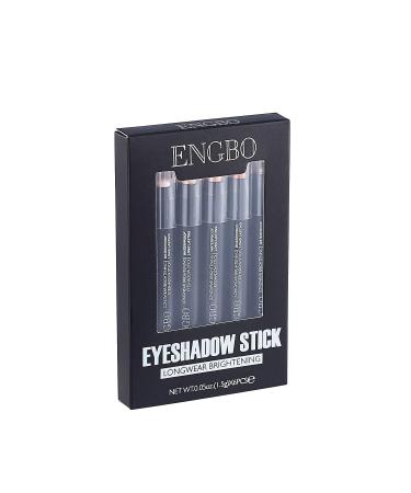 VolksRose 6Pcs Shimmer Eyeshadow Stick Set with Soft Brush - Waterproof & Long Lasting Eye Makeup Set for Brightening & Sparkling Eyes - Buy Online on GoSupps.com