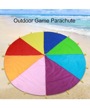 Kids Parachute: Giant Multicolored Play Canopy with 16 Handles - Indoor & Outdoor Toy for Teamwork and Fitness | 3.6m/142 - Buy Online on GoSupps.com