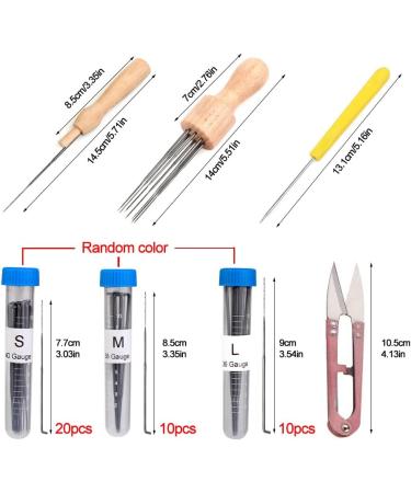 QMNNMA Felting Needles Kit - 8 Needle Tool, 36/38/40 Gauge Needles, Foam Mat, Scissors & Pins for Needle Felting - Beginner to Professional Supplies - Buy Online on GoSupps.com