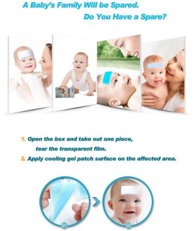 Virtcooy Cooling Front Patch | Cooling Strips Patch for Forehead Portable Fever Patches with Cooling Gel Pads for Sunburn - Buy Online on GoSupps.com