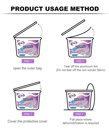 NATRUTH Lavender Scented Moisture Absorbers - 10.5OZ 12-Pack | Portable Closet Dehumidifier & Odor Eliminator for Homes Bathrooms Boats - Buy Online on GoSupps.com