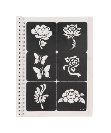 Out Design Stencil Kit 97 Patterns Reusable Glitter Airbrush for Body Art