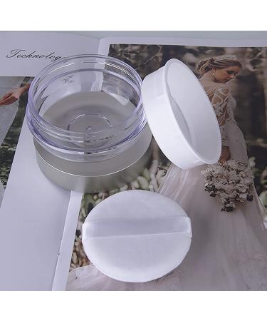 Reusable Powder Puff Container with Elasticated Net Sifter - White - Buy Online on GoSupps.com