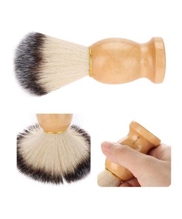 Wooden Shaving Brush Stand for Men - Portable Soft Synthetic Hair Handle | Barber Salon Tool - Buy Online on GoSupps.com