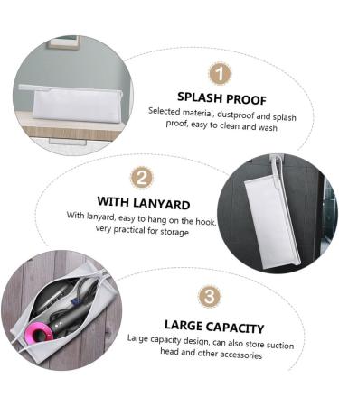 Angoily Portable Blow Dryer 2pcs Hair Dryer Storage Bag Travel Hair Dryer Cosmetics Makeup Holder Travel Case for Curling Iron 35x14cmx2pcs Silverx2pcs - Buy Online on GoSupps.com