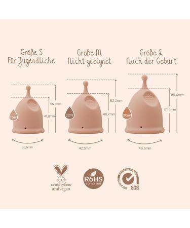 BAMBOOZY LUXUS Menstruation Cup (M) - Reusable Medical Silicone - Up to 12 Hours Protection - Plastic-Free BPA-Free Menstrual Cup for Eco-Friendly Period Care - Buy Online on GoSupps.com
