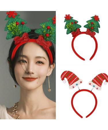 xbiez Mistletoe Headband for Christmas Head Boppers Headwear Hair Hoop for Halloween Christmas Headpiece Party Supplies Magenta - Buy Online on GoSupps.com
