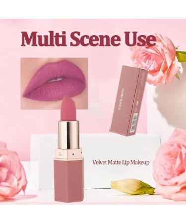Long-Lasting Waterproof Matte Lipstick for Women | Moisturizing Lip Makeup | No-Fading & Wear-Resistant Formula - 24-Hour Velvet Matte Lip Stain (Shade 03) - Buy Online on GoSupps.com