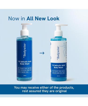 Buy Be_Body.wise 1% Salicylic Acid Body Wash - Acne Prevention Exfoliating Shower Gel for All Skin Types 250ml - Paraben & SLS Free - Buy Online on GoSupps.com