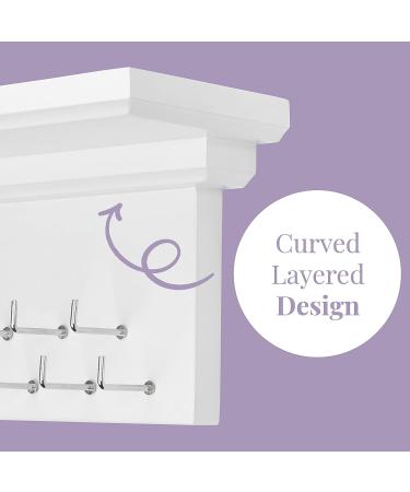 Girls' 3FT White Medal Hanger, Trophy Shelf & Ribbon Holder - Strong Hooks for Sports Awards Display - Buy Online on GoSupps.com