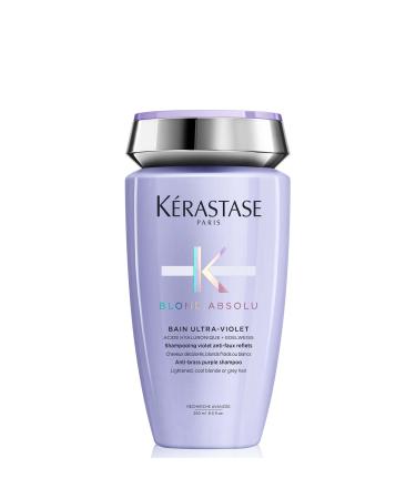 KERASTASE Blond Absolu Ultra-Violet Purple Shampoo | For Lightened  Highlighted and Grey Hair | Neutralizes Brassy and Yellow Undertones | Hydrates and Protects | With Hyaluronic Acid | 8.5 Fl Oz