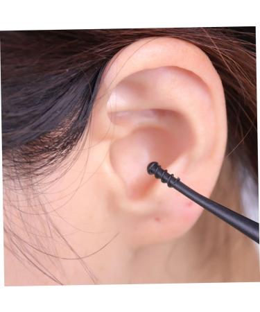 FOYTOKI Double Head Rotating Ear Scoop Earwax Removal Tool Ear Cleaner Spring Spiral Design Ergonomic Skid Handle Family Safe - Buy Online on GoSupps.com