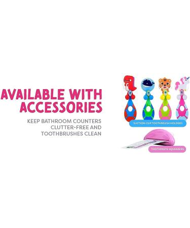 Farber Baby Toddler Toothbrushes Set  Infant Toothbrush 6 Pack with Compact  Soft Bristles and Easy Grip Handle Includes 2 Suction Cup Toothbrush Holders and Toothpaste Squeezer (Pink) 9 Pack - Pink - Buy Online on GoSupps.com